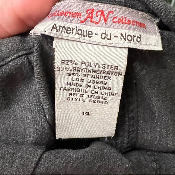 Amerique du Nord flared gray skirt, size 14 - Picture 5 of 5